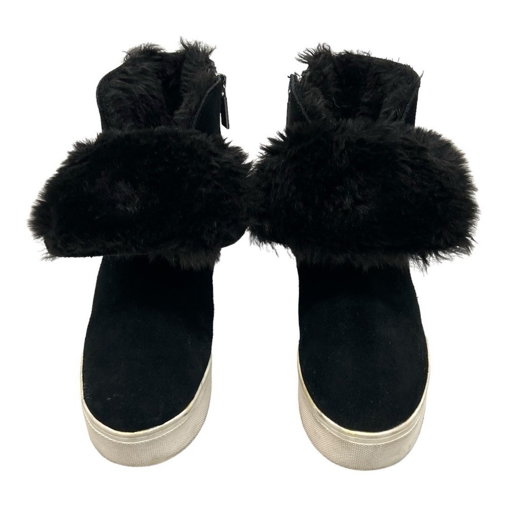 J Slides Wells Black Suede Faux Fur Lined Waterproof Cold Weather Boots Womens 8 - Picture 8 of 13